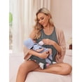 thumbnail image 3 of Ekouaer Nursing Pajamas for Women Breastfeeding Sleeveless Tank Top and Shorts Set Maternity Loungewear Summer Post-parturn Sleep Set Floral Grey, 3 of 6