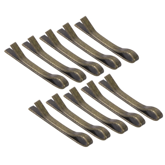 Uxcell 10Pcs Tiny Doll Hair Pins, 0.43" Bronze Mini Metal Hair Clips Bobby Pins