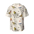 thumbnail image 5 of Lafuoo Little Birds Pattern Men's Cuban Collar Short Sleeve Shirt, Button-Down Resort Beach Pocket Shirt-X-Large, 5 of 6