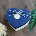 thumbnail image 6 of Masteelf 1PC Exquisite Gift Box Bowknot Heart Shaped Valentine Day Birthday Present Packing Box - Size (White Bottom Blue Cover), 6 of 8
