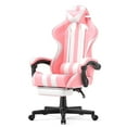 thumbnail image 6 of SOONTRANS Gaming Chair for Adults, High Back Gamer Game Chair with Footrest & Massage Lumbar Pillow, Ergonomic Swivel Computer Office Chairs, Pink, 6 of 9