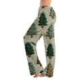 thumbnail image 2 of Women's Drawstring Christmas Printed Casual Pants, Long Trousers with Elastic Waist for Comfortable Wear, Festive Design for Holiday Season,Green,2XL, 2 of 6