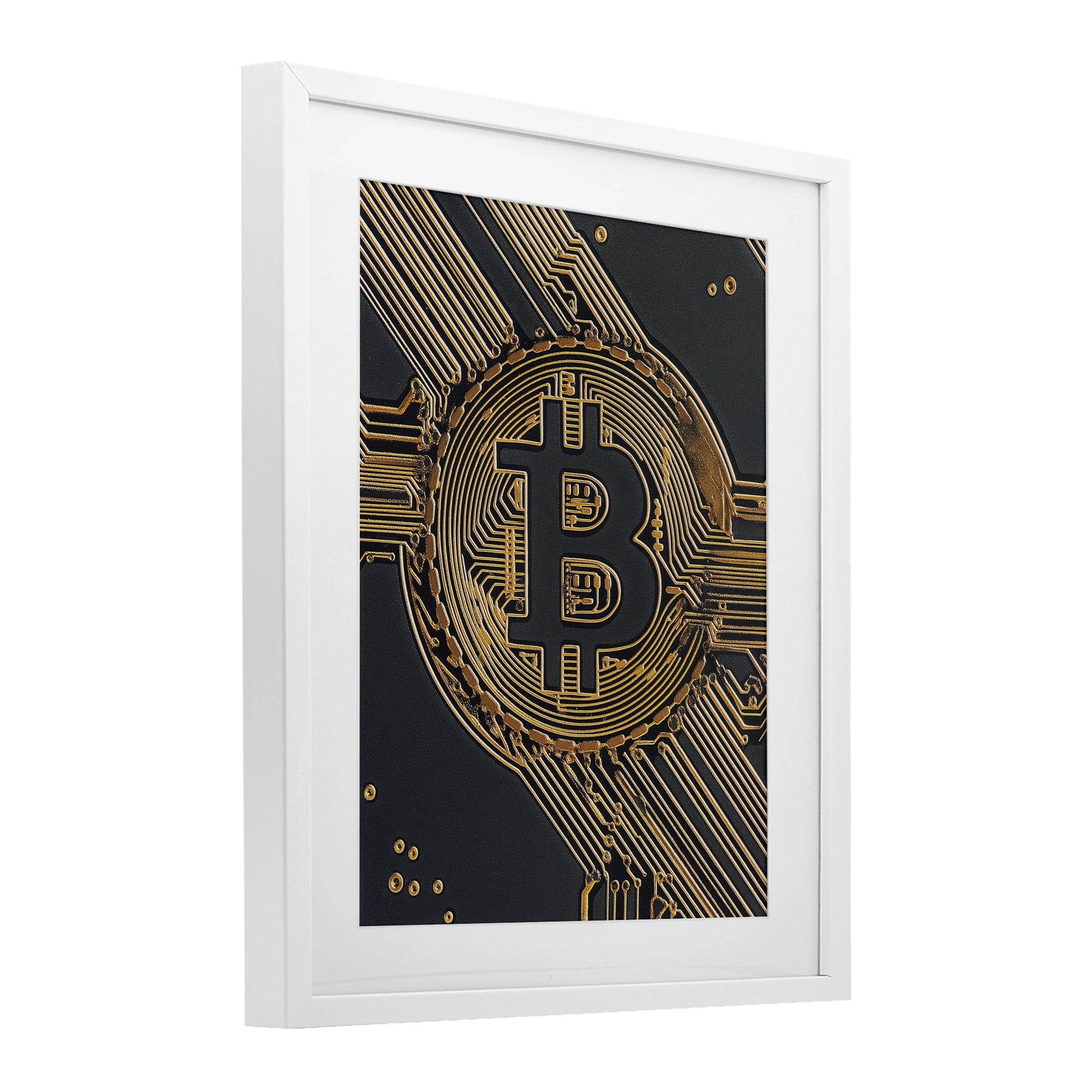 Stupell Industries Web Of Wealth Circuits White Framed Print Under Glass, design by Svetlana Aleynikova