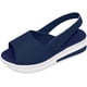thumbnail image 1 of Sandalias de Cuña Media con Punta Abierta Básica Para Mujer, Sandalias de Punta Abierta Zapatos de Mujer Zapatillas de Deporte Cuñas de Moda Para Mujer Alpargatas Calzado Deportivo de Verano,H-39 Xishao ropa, 1 of 2