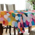 thumbnail image 5 of Yayeee Tablecloths 54" x 72" Rectangle Wrinkle Resistant Party Table Cover, Black Colorful Circles, 5 of 8