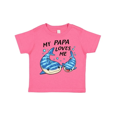 

Inktastic My Papa Loves Me- Whale Shark Gift Toddler Boy or Toddler Girl T-Shirt