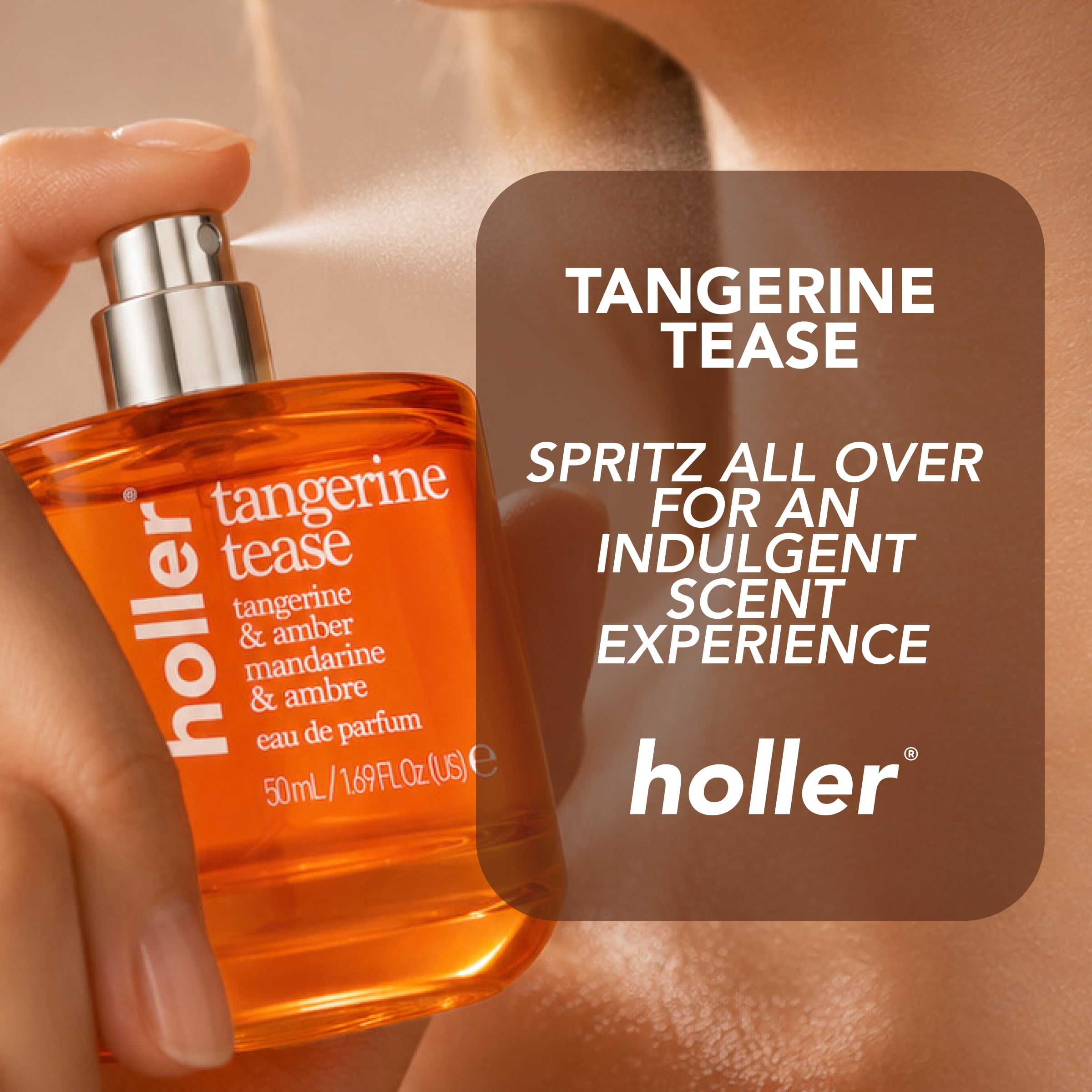 HOLLER Tangerine Tease Tangerine & Amber Eau De Parfum, 1.69 fl oz