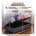 thumbnail image 3 of Cama Individual Jaco Baul Gris, 3 of 4