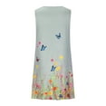 thumbnail image 5 of Rutainlusire Sleeveless Dress for Summer for Women Women's Summer Casual Round Neck Sleeveless Folding with Pocket Printed Dresses, 5 of 8