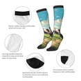 thumbnail image 3 of Bingfone Prairie Pasture Cow Print Compression Socks for Women and Men Long Socks for Running Athletic Cycling Nurse, 3 of 6