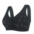 thumbnail image 1 of Women‘s Soft Cotton Front Closure Bralette  Floral Print  Wire   Vest Style  Plus Size, 1 of 4