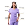 thumbnail image 3 of Adar Pro Scrubs For Women - Elevated V-Neck Scrub Top, 3 of 7