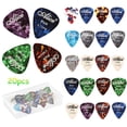 thumbnail image 1 of Versatile Guitar Picks, Durable Delrin Plastic Non-Slip Textured Grip, Celluloid Material Smooth Comfortable Feel For Electric Acoustic Classic Guitars Bass Banjo Ukulele (20PCS), 1 of 7