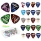 thumbnail image 1 of Púas de guitarra Estrela, 20 piezas, 4 púas antideslizantes de diferente grosor, púas de color aleatorio, púas de celuloide para instrumentos de guitarra acústica, eléctrica, ukelele, incluye 0,46, 1 of 7