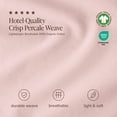 thumbnail image 6 of Bare Home Organic Percale Sheet Set - 100% Organic Cotton - King, Dusty Pink, 6 of 10