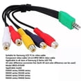thumbnail image 4 of 1pc BN39-01154W 35mm + 25mm to 5 RCA Audio Video AV Component Adapter Cable For Samsung LED LCD TV BN3901154W, 4 of 5