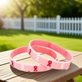 thumbnail image 3 of Breast Illness Awareness Day Silicone Bracelet Pinkish Ribbon Breast Illness Awareness Prevention Bracelet Caring For Women's Health Promotion Bracelet, 3 of 5
