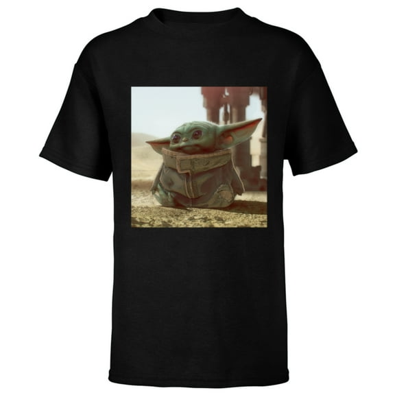 Star Wars The Mandalorian The Child Scene - Short Sleeve T-Shirt for Kids - Customized-Black