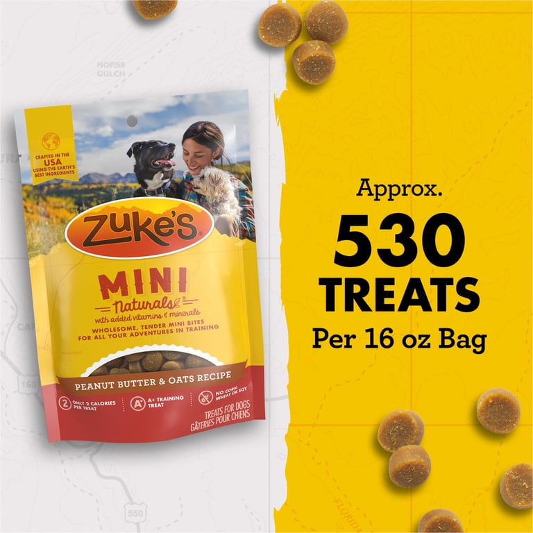 ドッグフード mik Zuke's Soft Dog Training Treats, 16 oz Pouch, Peanut Butter Oats