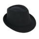 thumbnail image 1 of Sombrero fedora unisex para ocio, sombrero trilby, gorra de playa de estilo vintage irlandés. Negro, 1 of 7