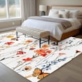 thumbnail image 5 of Elegant Spring Floral Large Area Rugs for Bedroom Living Room, Soft Non Slip Carpet Bedside Rug, Watercolor Botanical Butterfly Rectangle Floor Cover Kitchen Accent Rug 8'x10' for Dining Room/Office, 5 of 9