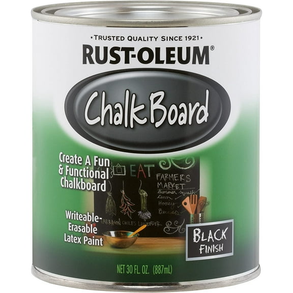 Rust-Oleum Specialty Chalkboard Paint - Low Odor, Oil-Based - 30 Oz, Black