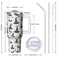 thumbnail image 3 of Family Halloween Tumbler 40oz w/Handle - Cute Pumpkin Design, BPA Free Stainless Steel, Insulated Cup for Adults, 3 of 5