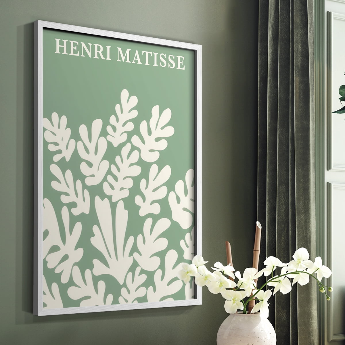Matisse CLXXXVIII Framed Print in White Solid Wood 8 x 10 Framed Print