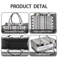 thumbnail image 4 of Large Capacity Tote Bag,White Geometric Diamond Chevron Pattern Handbag Fashion Luxury Tote Bag,15.7"x13"x 5.1" Inches,Laptop Compatible, 4 of 6
