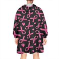 thumbnail image 2 of Wearable Oversized Blanket,Breast Cancer Wearable Blanket Hoodie for Adults,Cozy Hooded Blankets with Super Pockets,Super Warm Fuzzy Pullover for Women & Men, 2 of 6