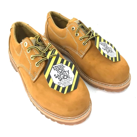Z-7425 Bottes de Travail à Embout d'Acier pour Hommes en Cuir Nubuck de Blé 4 Pouces Richelieus Résistantes à l'Huile Largeur : Grand (W Ou 2E) (15 W US, Blé)