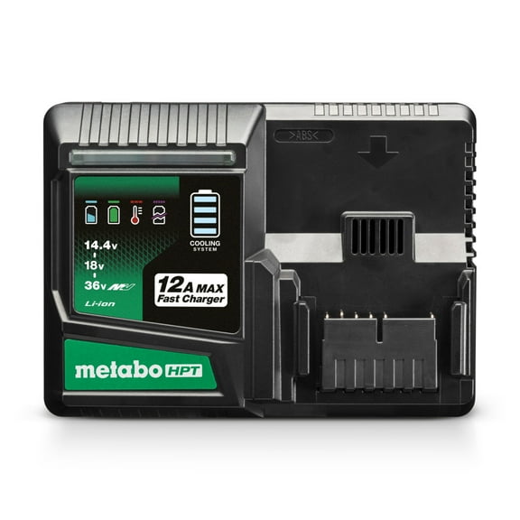 Metabo HPT 12.0A Quick Charger, 18V/36V MultiVolt Battery Charger, Fast Charging with USB Port, 50% Reduced Charging Times, Compatible with Metabo HPT 18V, 36V, and MultiVolt Batteries, UC36YSL2