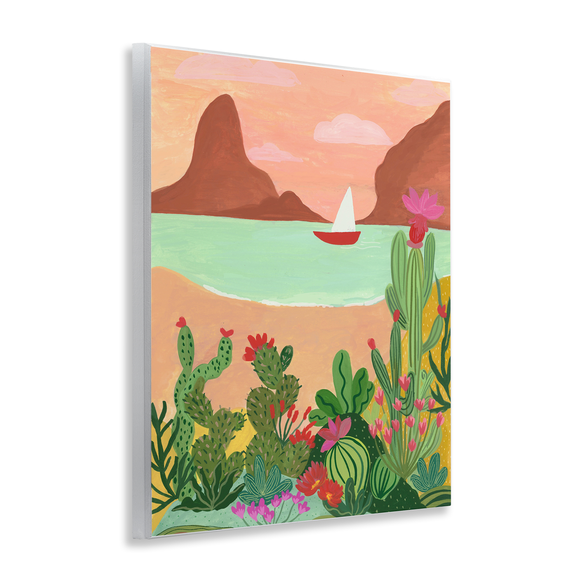 Desert Oasis Boat Wall Plaque Art, design by Nabeela Rumi