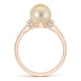 thumbnail image 2 of ANGARA Golden South Sea Cultured Pearl Collar Ring with Diamonds in 14K Rose Gold for Women | June Birthstone, Birthday, Anniversary, Jewelry Gift for Women | Pearl Ring, 2 of 8