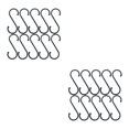 thumbnail image 2 of Wosthever Ganchos en S duraderos y fáciles de usar de 10 piezas para colgar ganchos en S ganchos en forma de S de alta resistencia ganchos en S negro en forma de S 2Conjunto, 2 of 6