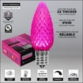 thumbnail image 4 of OptiCore C9 Shatterproof Pink LED Christmas Lights Replacement Bulbs for String Lights, Pack of 25, 0.84W, E17 Base, 4 of 5