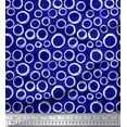 thumbnail image 1 of Soimoi Blue Cotton Jersey Fabric Circle & Oval Geometric Fabric Prints By Yard 58 Inch Wide, 1 of 3