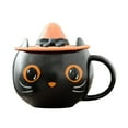 thumbnail image 2 of Ceramic Cute Black for Cat Coffee Mug Tea Cup Halloween Gifts for Cat Lovers Cou, 2 of 11
