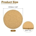 thumbnail image 2 of 8Pack Cork Coaster for Drink, 100mm/3.94inch Round Cork Mats (5mm Thick), 2 of 6