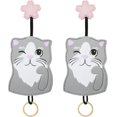 thumbnail image 1 of Yazoeia 2pcs Car Key Fob Case, PU Leather Cute Car Key Case with Cat or Dog Pattern, Pull Out Key Bag Key Pouch for Car Key CJC912-144882, 1 of 6