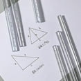 thumbnail image 6 of 2Pcs Clear Triangular Ruler Plastic Drawing Ruler Student Math Geometry Tool, 6 of 13