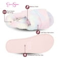 thumbnail image 3 of Jessica Simpson Womens Plush Faux Fur Fuzzy Slide on Open Toe With Elastic Backstrap, 3 of 9