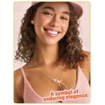 thumbnail image 3 of Just Being Cute Pink Tourmaline Necklace for Women, 14K Gold Plated Heart Pendant Necklaces 2 Carat Cubic Zirconia Necklace Birthday Mothers Day Jewelry Gifts Her Mom Wife Adult Ideas, 3 of 10