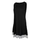 thumbnail image 5 of Mini Vestido sin mangas perfecl de encaje informal negro, 5 of 8