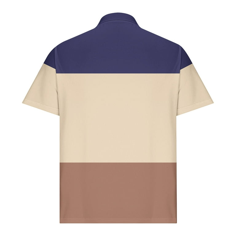 ZCFZJW Men's Polo Shirts 2024 Short Sleeve Casual 1/4 Button