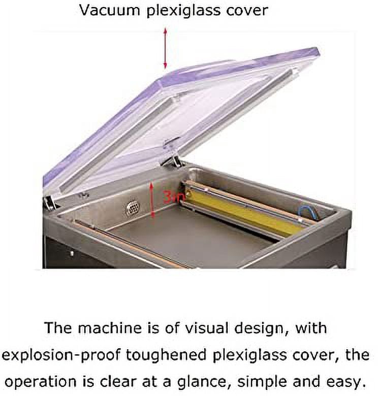 EQCOTWEA Single Chamber Vacuum Packaging Machine Vacuum Sealer Sealing Length 15.7"
