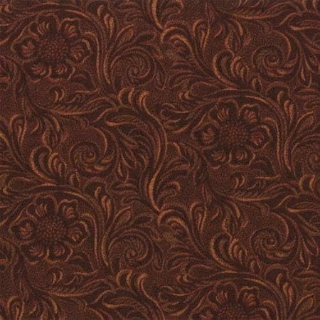 Tooled Leather-look, Brown, FABRIC, 100% Cotton, Western Basics, South Western, Sara Khammash, , 11216-15, by The Yard