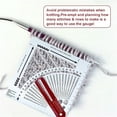 thumbnail image 6 of LYINGF Knitting Gauge Converter Tool, Double-Sided Scale Knitting Stitch Calculator and Counting Frame Ruler, Essential Knitting Tools for Sweaters, Easy to Use for Measurement, Calculation Reading, 6 of 9
