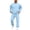 35# Light Blue, variant on Fleece Tracksuit Mens 2 Piece Long Sleeve Pullover Outfits Casual Sweatshirt & Jogging Sport Suit Sets with Pockets Gray S