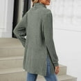 thumbnail image 6 of UJNDER Women's Half Turtleneck Long Sleeved Loose Split Pocket Sweater Top Women's Sweaters Army Green XXL, 6 of 6